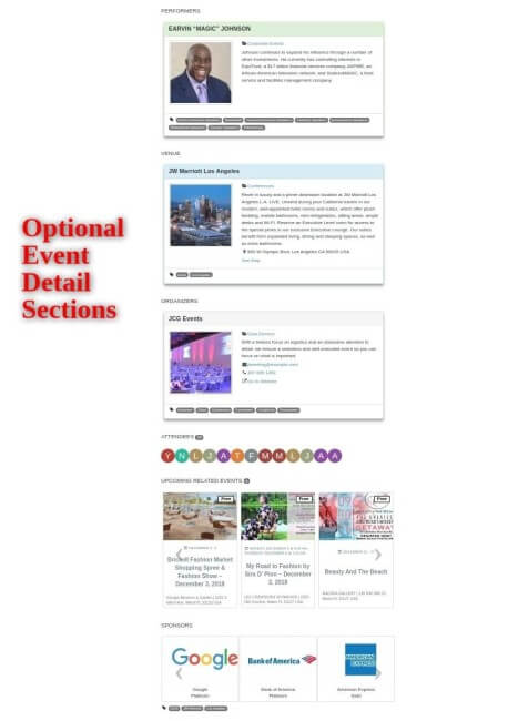 Offer more on event pages
